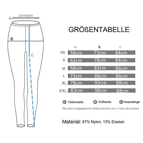 Persit-Damen-Sport-Leggings-Blickdicht-Sporthose-Hohe-Taille-Yoga-Leggings-mit-Innentaschen