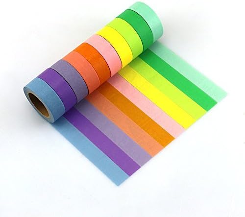Sets Of Decorative Washi Tape Ribbon Tape Masking Tape Washi Tape Scrapbooking DIY (Set Of 10 Plain Washi)