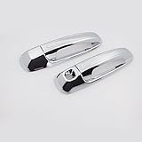E-Autogrilles Triple Chrome Plated ABS 2 Door Handle Covers without Passenger Key Hole for 02-08 Dodge Ram 1500 / 03-09 Dodge Ram 2500/3500 / 05-10 Dodge Dakota / 04-10 Dodge Durango (64-0206)