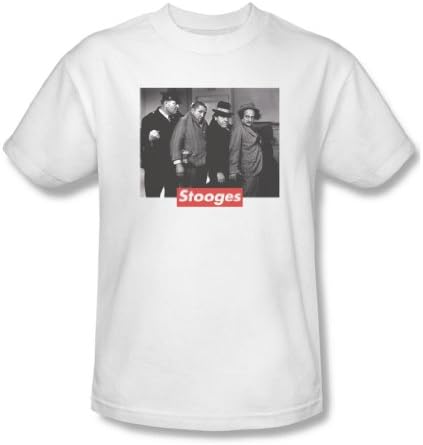 Three Stooges - Mens Supreme Rip T-Shirt, Size: Large, Color: White