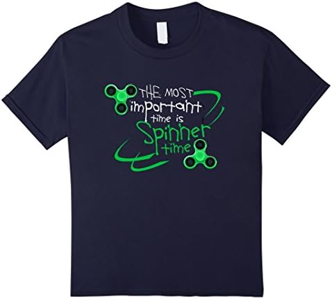 unisex-child The Most Important Time is Spinner Time Fidget  6 Navy