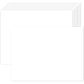 Goefun 100 Pack White Blank Cardstock 5x7 80lb Thick Paper | Flat Cards Stock Printer Paper for Invitations, Postcards, Photos, DIY Card Making