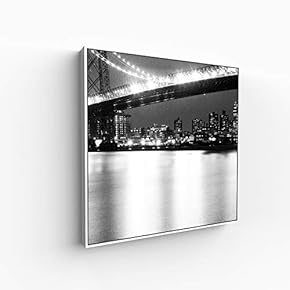 Canvas Wall Art for Living Room, Bedroom Monochrome Building Framed Canvas Prints for Home Decoration Ready to Hang - 16x16 inches