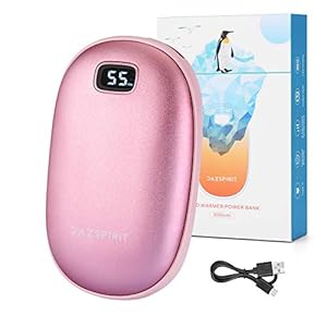 DazSpirit Handwarmers Oplaadbaar, 8000mAh Hand Warmer Power Bank Usb Elektrische Pocket Handwarmers, Wandelen…