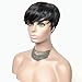 AIWEISE Human Hair Short Bob Wigs Short Pixie Cut Wigs Layered Cut Wig for Black Women