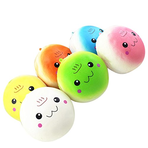 Molyveva Jumbo Cute Emoji Bun Kawaii Cream Scented Squishies Very Slow Rising Kids Toys Doll Gift Fun Collection Stress Relief Toy Hop Props, Decorative Props Large - Thumbnail 6