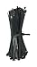 HOTUN Reusable Zip Ties 8 Inch Black Reusable Cable Ties 100 Pack Cable Ties Reusable 50lb Tensile Strength Reusable Zip Ties Heavy Duty for Multi-Purpose Use Outdoor Plastic Ties Nylon Cable Ties