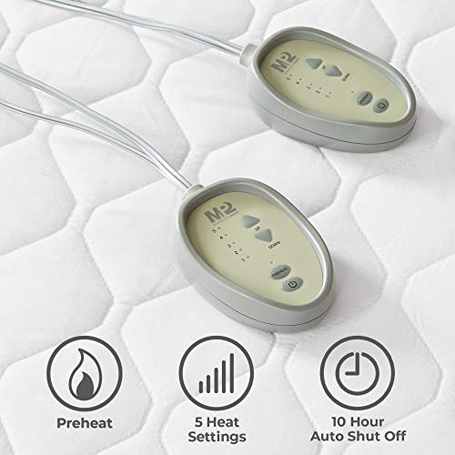 MP2 Heated Mattress Pad California King Size, Quilted Electric Mattress