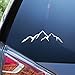 Blue Giraffe Mountain Car Decal - 7'' Adventure and Camping Bumper Sticker for Your Car