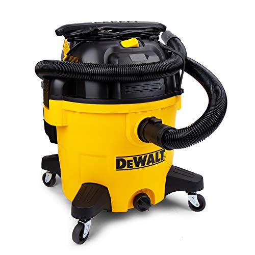 DeWALT DXV10P 10 Gallon Quiet Poly Wet Dry Vacuum Yellow & Cartridge FilterHEPA 616 gal