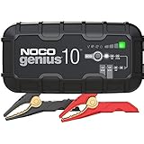 NOCO GENIUS10: 10A 6V/12V Smart Battery Charger – Automatic Maintainer, Trickle Charger & Desulfator with Overcharge Protection & Temperature Compensation – For Lead-Acid & Lithium Batteries
