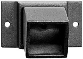 0.055 in. x 1 in. x 1 in. Black Aluminum Fence Adjustable Wall Flange