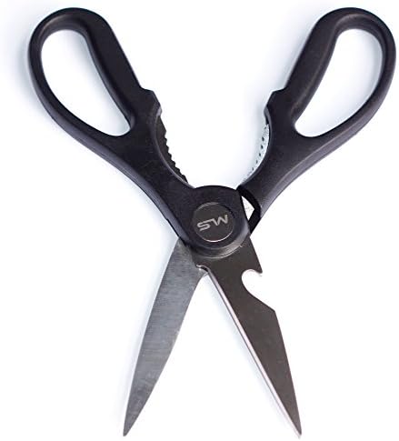 Kitchen Shears - New Stainless Steel Multi-Purpose Shears for Poultry, Herbs, Bottle Opening, Nut-Cracking and All Your Kitchen Scissor Tasks