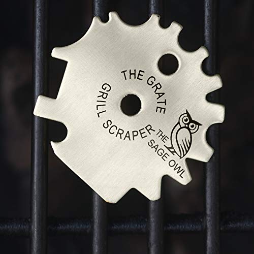 Sturdy Stainless Steel Grill Cleaner - Avoid Dangerous BBQ Grill Brushes with This Cleaning Tool - The Grate Grill Scraper
