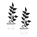 Hosley Set of Two 8 Inch Iron Wall Sconce LED Tea Light Candle Sconces. Includes Clear Glass Cups. Ideal Gift for Spa Aromatherapy Wedding Votive Candle Gardens. Hand Made by Artisans O3
