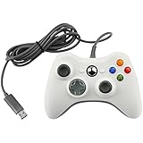 Replacement Controller for Microsoft Xbox 360 &amp; Windows PC Wired - White