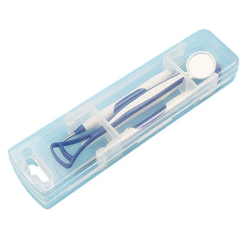 Dental Hygiene Kit -Calculus & Plaque Remover Set - Tooth Pick,Tongue Scrapers,Gum Massager and Mouth Mirror.Dentist Home Use Tools with Portable Case
