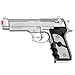 bbtac m757 airsoft spring pistol silver 150 fps spring with molded ergonomic hand grips airsoft gun(Airsoft Gun)