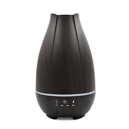 Aromatherapy Diffusers, 500ml Wood Grain Ultrasonic Essential Oil Diffuser with Adjustable Mist Mode Waterless Auto Shut-off humidifier, 7 Color LED Lights Changing for Home Office Baby