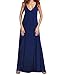 Kidsform Women Maxi Dress Casual Sleeveless Deep V Neck Loose Summer Beach Long Dresses