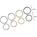 TecUnite 400 Pieces Hair Rings Braid Rings Hair Hoops Hair Clips Jewelry with a Storage Box, 4 Colors, 2 Sizes