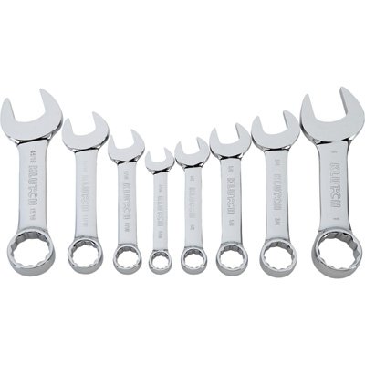 Click Here to See More Images Klutch 8-Pc. SAE Stubby Combination Wrench Set