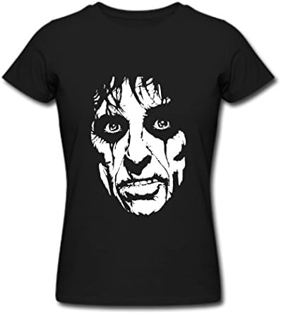 Alice Cooper Face Graphic T Shirt For Women Black L
