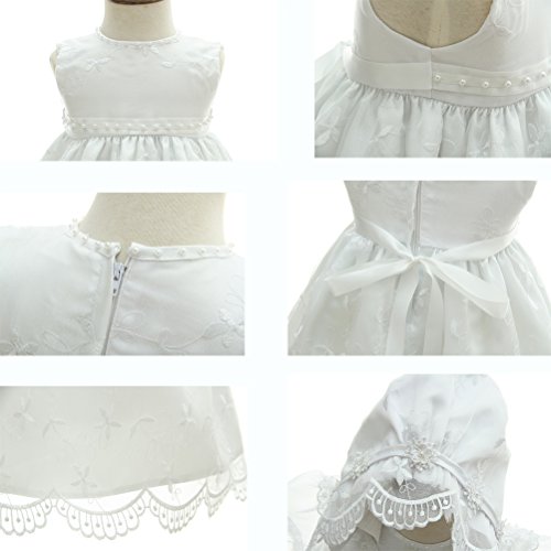 image for Moon Kitty Baby Girl 3PCS Christening Dress Embroidery Jesus and Cross