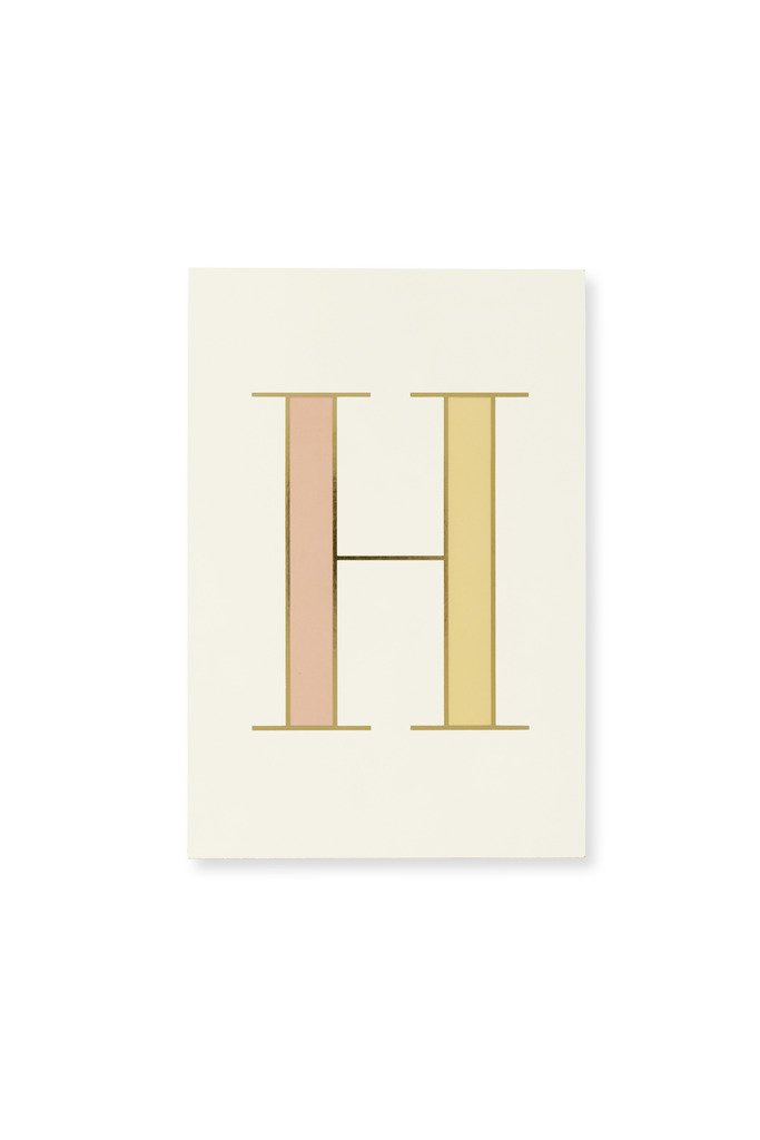 Kate Spade New York Initial Notepad with 100 Pages, H (Yellow)