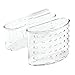 iDesign Plastic Kitchen Sink Saddle Protector Caddy, Flatware, Silverware, Utensils Organizer and Sponge Holder, 6