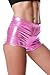 Metallic Rave Booty Dance Shorts (Small, Baby Pink)
