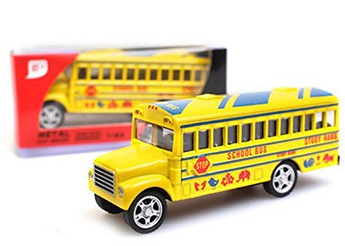 (Here) Coco Toy American School Bus Yellow? 1/36 Pullback Mainspring Traveling Minicar Model Car (5745141052710)