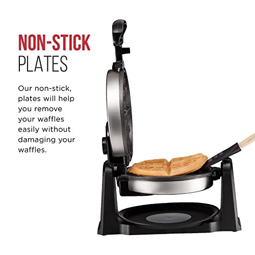 Chefman Rotating Belgian Waffle Maker, 180° Flip Iron w/ NonStick