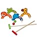 Wondertoys Wooden Animals Croquet Set Golf Toys Gift for Boys and Girls Early Educational Game for Children