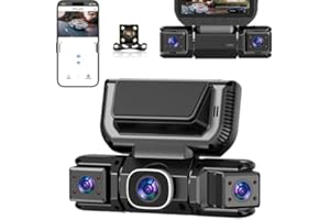 360° Car Dvr WiFi 4channels Dash Cam Video Recorder, 1080p Fhd Car Camera, Dash Cam Front and Rear, App Control, Loop Recordi
