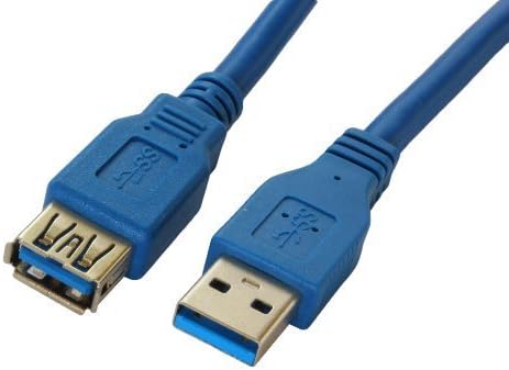 turning 6-Feet USB 3.0 Super Speed 5Gbps Extension Cable (A Male to A Female) 6-ft, Blue (U324-006) 6'