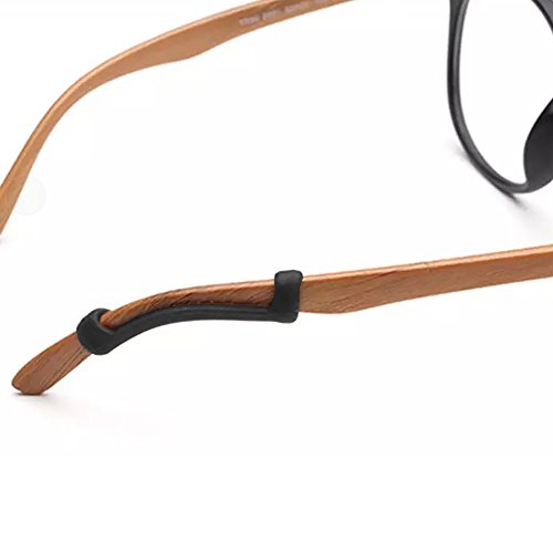 LUFF Eyeglass Temple Tips Sleeves Retainer, Soft Silicone AntiSlip