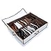 Smart Design Underbed 12 Compartment Shoe Organizer Storage Bag - Holds 12 Pairs of Shoes - Heavy Duty Durable Material - Home Organization (30 x 6 Inch) [Beige]