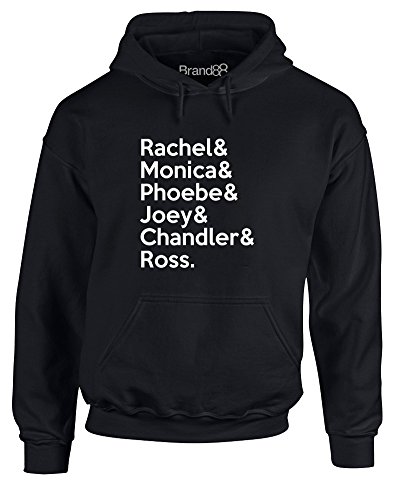 Friends Cast, Adult's Hoodie - Black/White M