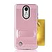 Gotd Protective Case Stand Cover for LG Aristo LV3 V3 MS210 LG M210 LG MS210 LG K8 (Rose Gold)