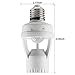TORCHSTAR Motion Sensor LED Lamp Holder Switch, E26/E27 to E26/E27 Socket Adapter, 360° Detection Angle, AC 100-250V, for Basement, Pantry Room, Storage Room