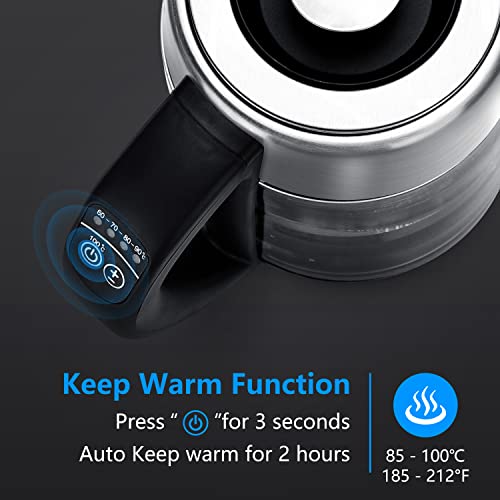 Aigostar Electric Kettle, Tea Kettle with Temperature Control and Tea