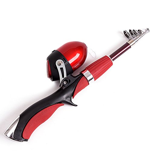 ã€Best Dealsã€‘OriGlam 1.4M Mini Spinning Fishing Rod, Portable Combo Telescopic Fishing Pole Rod, Travel Spinning Fishing Rods Fishing Poles for Saltwater Freshwater Fishing + Fishing Reel