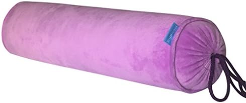 EONSHINE Elegant Velvet Fluffy Down Alternative Filled Cylindrical NeckRoll and Cervical Bed Pillow Bolster (23.6 x 5.9, Purple)
