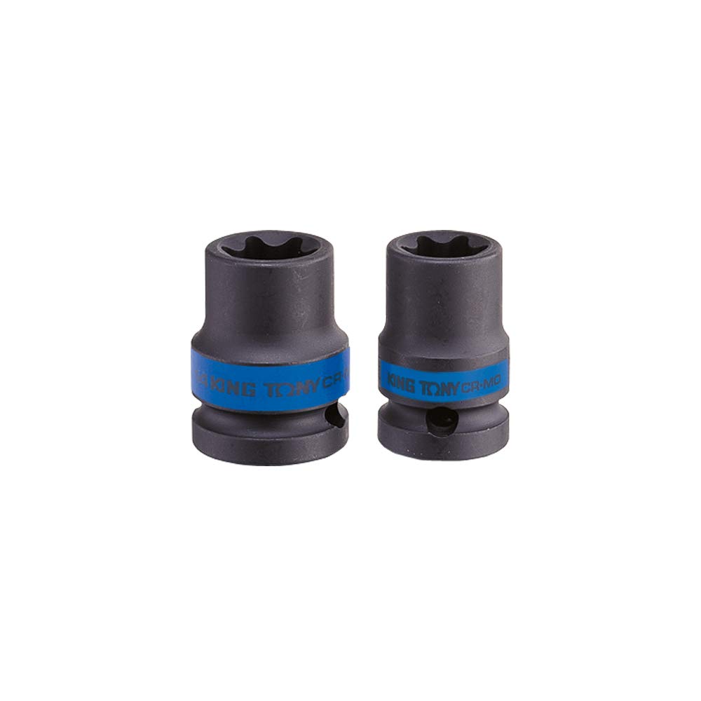 KING TONY 457518M Socket De Impacto 1/2" E18 for DIYers & Professionals, Ideal for Repair and Installation tasks