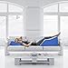 Extra Wide Lounge Doctor Elevating Leg Rest Pillow Wedge w Cooling Gel Memory Foam and Blue Cover Large Foot Pillow Leg Support reduce swelling improves circulation