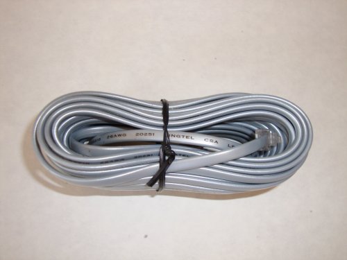 Telephone Line Cord 7 ft Silver Satin UL/CSA listed