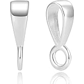 5pcs Adabele Authentic 925 Sterling Silver Hypoallergenic 11mm Pendant Clasp Folding Donut Bail Closed Loop Jumpring for DIY Craft Jewelry Making SS71-1