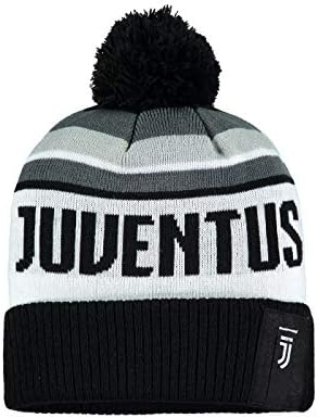 Fi Collection Juventus Officially Licensed Racer Cuff Knit w/Pom Pom