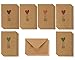 Best Paper Greetings 36-Pack Valentines Day Kraft Heart Air Balloon Design Cards & Envelopes, 4x6 Inches